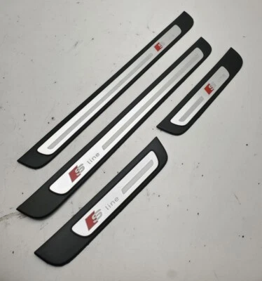 2010-2016 AUDI A4 S4  S-LINE DOOR SILL PANEL SCUFF PLATE SET OEM 8K0853373A - Image 1 of 4