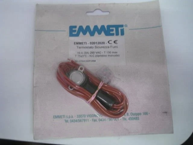 EMMETI 02012020 TERMOSTATO SICUREZZA FUMI - Immagine 1 di 1