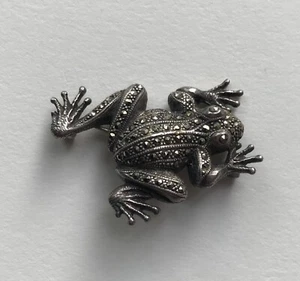 SPILLA RANA MARCASITE ARGENTO 925 - Foto 1 di 3
