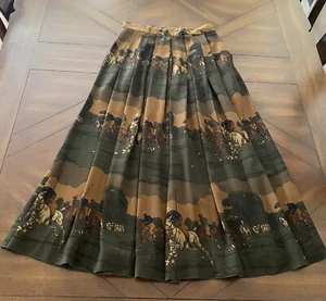 RALPH LAUREN POLO Vintage Equestrian Horseback Polo Players Pleated Skirt Size 4 - Picture 1 of 18