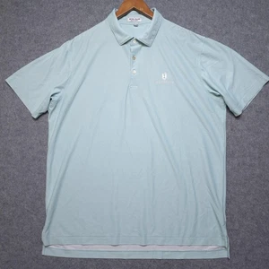 Camisa Polo Peter Millar Para Hombre Grande Azul Verde azulado Verano Comodidad Geométrica Golf - Imagen 1 de 11