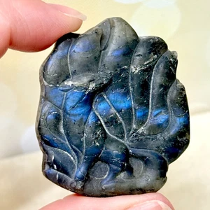 Kitsune Zorro Ninetails Cristal Tallado - Piedras Preciosas Naturales Talladas Cabujón 1.8" - Imagen 1 de 4
