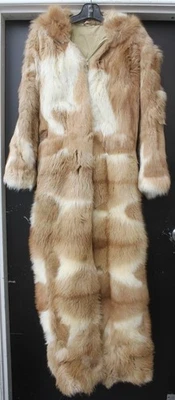 ARTÍCULO DE CHATARRA: MONO DE PIEL DE CORDERO BEIGE/MARRÓN Y BLANCO TRAJE DE NIEVE ABRIGO ARTESANÍAS Foto 1 de 4