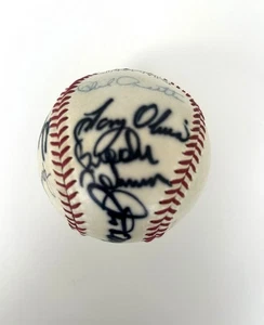 Hall of Famers Multi Signature Baseball Certified Joe DiMaggio, Ernie Banks, etc - Picture 1 of 5