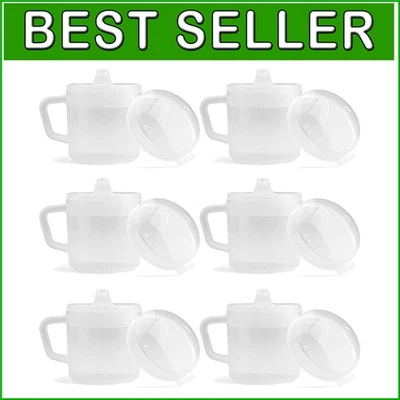 Versátil taza para sorber adultos de 8 oz con diseño de dos asas - perfecta para el cuidado de ancianos Foto 1 de 4