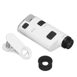LED Cellphone Microscope Clip Type Detachable 300x-350x Lighted Zoom For. - Picture 1 of 23