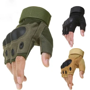 Tactical Fingerless Gloves for Men & Military Combat Shooting Half-Finger Gloves - Picture 1 of 12