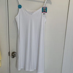 Vanity Fair XL Radiant Collection 2 Looks in 1 Women's White Spin Slip NWT - Picture 1 of 6