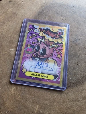 Garbage Pail Kids 40th Anniversary Homage 2 Garbahj Adam Bomb GOLD Auto Garba-27 - Image 1 of 2
