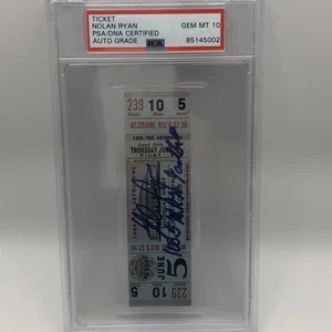 Nolan Ryan Autographed 1969 PSA 10 RARE Houston Astros Ticket! - Picture 1 of 15