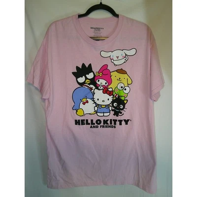 Hello Kitty and Friends Sanrio Bioworld Pink T Shirt Womens L - Image 1 of 3