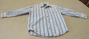 Michael James MJ Boys Long Sleeve Button Up Dress Shirt Size S 8/10 Striped Gray - Picture 1 of 9