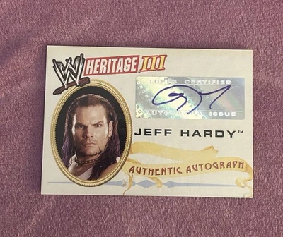 Карта с автографом Джеффа Харди WWE 2007 Heritage III - Изображение 1 из 2