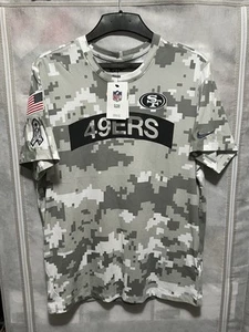 SAN FRANCISCO 49ERS NIKE Salute to Service 2024 White Camo T-Shirt Men’s Large L - Picture 1 of 7