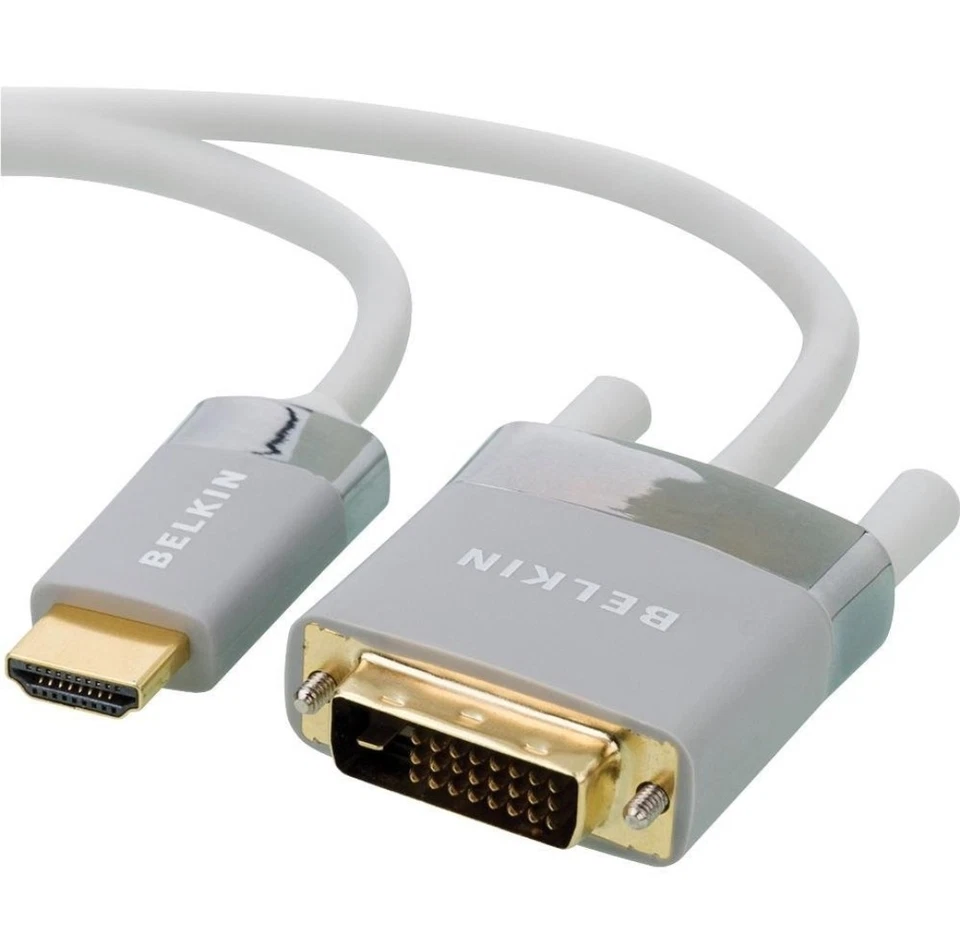 Belkin HDMI to DVI 6ft Video Cable with 24K Gold Connectors - New Sealed in Box - Image 1 of 3
