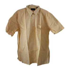 Brand New Career Club Men's Yellow Short Sleeve Shirt with Pocket - Picture 1 of 3