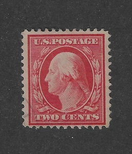 Scott 357-TWO cents carmine, Washington , 1909, VF+, scv. $205 - Picture 1 of 2