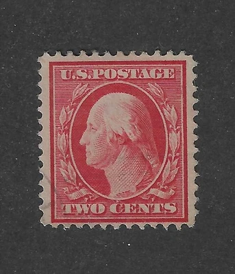 Scott 357-TWO cents carmine, Washington , 1909, VF+, scv. $205 - Image 1 of 2