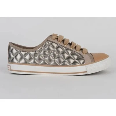 Tenis Tory Burch Caspe acolchados dorados metálicos talla 9,5 Foto 1 de 4