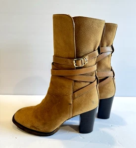 Tory Burch Boho Cowgirl Stiefel Damen 9,5 M hellbraun Leder Western butterfrei klassisch - Bild 1 von 24