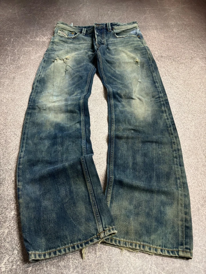 VINTAGE DISTRESSED japanese faded if was IF SIX WAS NINE vibe Diesel Jeans y2k - Image 1 of 4