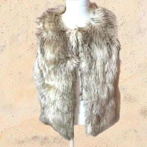 The Limited Womens Faux Fur Vest Faux Open n RN 54874 XS / S  - Picture 1 of 12