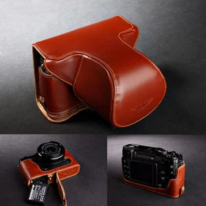Genuine Real Leather Full Camera Case Bag for FUJIFILM XE1 XE2 XE2S Bottom Open - Picture 1 of 8