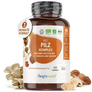 180 Pilzen Kapseln - Pilz Komplex - Löwensmähne, Reishi, Shiitake - Immunsystem - Bild 1 von 9