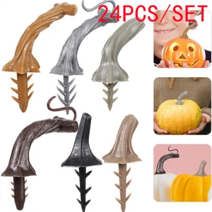 24pcs/set Halloween Pumpkin Stem DIY Craft Harvest Pumpkin Handle Accessories - Picture 1 of 6