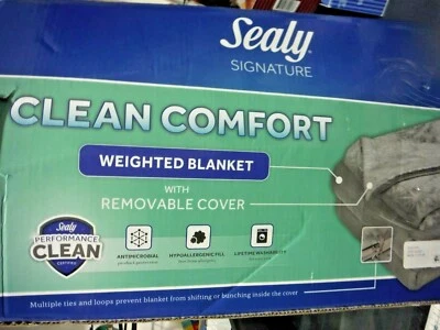 Manta con peso Sealy Clean Comfort 20 lb con cubierta extraíble - 48"x72" Foto 1 de 4