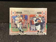 Troy Aikman Tony Romo 2010 Topps Chrome Gridiron Lineage Dallas Cowboys