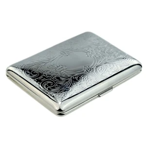 CA6007 - Double Sided Chrome 10 King Size Cigarette Case - Picture 1 of 4