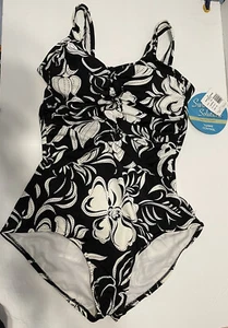 Nuevo con etiquetas Traje de baño Macy's Swim Solutions mastectomía control de abdomen talla 10 floral - Imagen 1 de 9