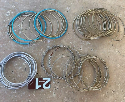 44 Brazaletes Pulseras Brazaletes Plata Tonos Dorado Brazaletes Blanco y Plata Tono Azul  Foto 1 de 4