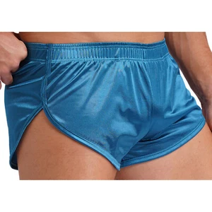 UK Men Satin Silk Boxer Shorts Elastic Waist Solid Color Boxers Briefs Nightwear - Picture 1 of 50