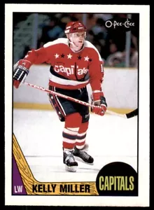 1987-88 O-Pee-Chee hockey Kelly Miller . Washington Capitals #189 - Picture 1 of 2