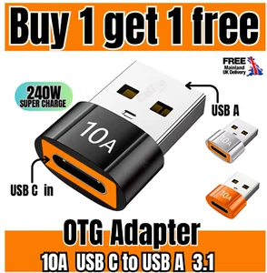 USB 3.1 Type C Female to USB A Male Adapter Converter⚡️Charger Connector Plug - Picture 1 of 27
