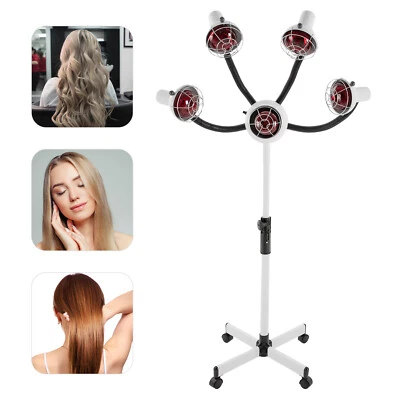 Lámpara de calor de 5 cabezales estilo infrarrojo permanente secador peluquería salón calefacción luz Foto 1 de 4