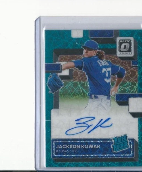 2022 Donruss Optic JACKSON KOWAR Blue Velocity Rated Rookie ON CRAD Auto 98/99 - Image 1 of 1