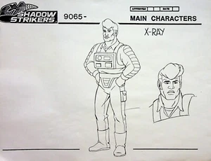 SHADOW STRIKERS TV Series 1990 Production X-RAY MODEL SHEET Copy SABAN ENT - Picture 1 of 2