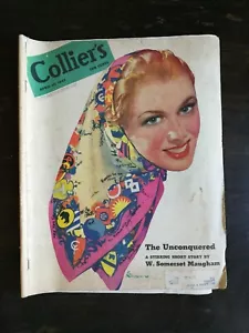 Collier's Magazine April 10, 1943 WWII - Short Stories - Vintage Ads 524 - Foto 1 di 2