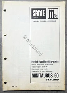Catalogo Parti di Ricambio della Trattrice SAME - Minitaurus 60 Synchro - 1979 - Foto 1 di 3