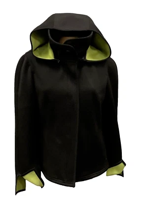 Chaqueta con Capucha Carlisle Negra Verde Lima Tejido Waffle Talla 10 Foto 1 de 4