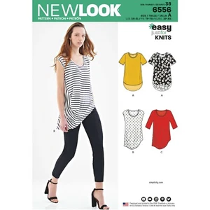 New Look Easy Just For Knits SEWING PATTERN 6556 Tops Sizes XS-XL - Picture 1 of 7
