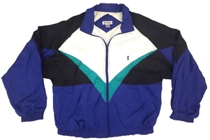 Chaqueta/abrigo Bill Blass vintage cortavientos para hombre años 90 bloque de color cremallera completa - Imagen 1 de 6