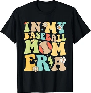 In My Baseball Mom Era Funny Baseball Mama Mothers Day. Gift Unisex T-Shirt - Picture 1 of 4