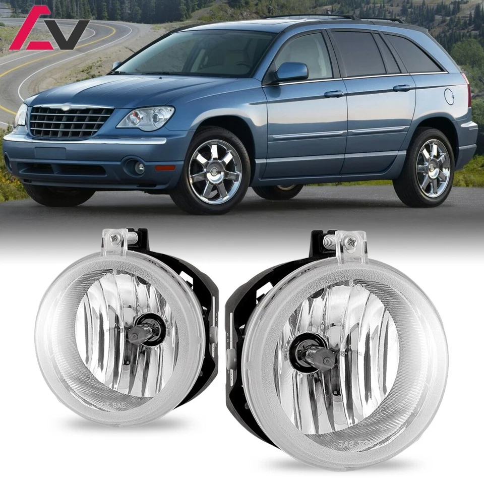 For Chrysler Pacifica 2005-08 Clear Lens Pair Bumper Fog Light Replacement Lamps - Image 1 of 4