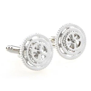 Bicycle Gears Bike Derailleur Pair Cufflinks Gift Box & Cloth Really Moves - Bild 1 von 6