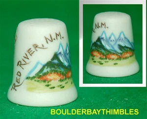 HANDBEMALTER GINNIE FINGERHUT - #007 RED RIVER N.M - Berg- und Wiesenszene - Bild 1 von 5