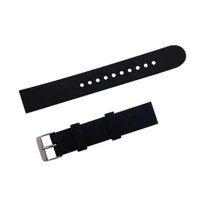HNS 18MM Silicone Soft Rubber Diver Black & Green  Watch Replacement Strap Band - Picture 1 of 4